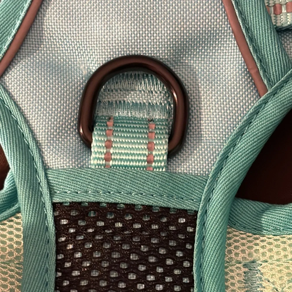 PoyPet No Pull Dog Harness, No Choke Reflective Dogs(Mint Blue Matching Trim, M)